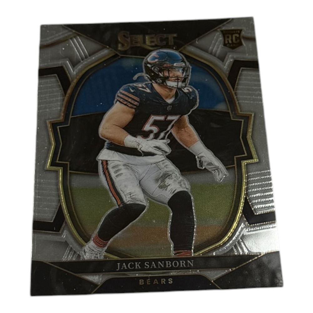 2022 Panini Select Jack Sanborn Rookie Card 62 Chicago Bears Concourse Silver RC